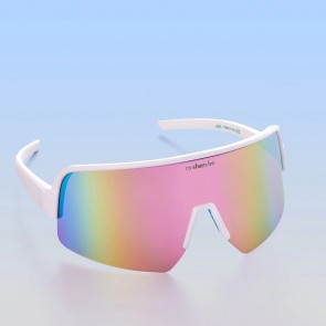 ro-sham-bo eyewear Ludicrous Speed Sport Youth w/Rainbow Mirrored Lens and White Frame